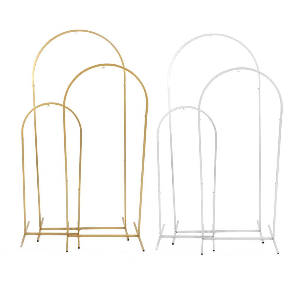 Комплект из 3 предметов, подставка для свадебной арки, 4 фута, 5 футов, 6 футов, металлическая подставка для арочного фона с воздушными шарами для улицы