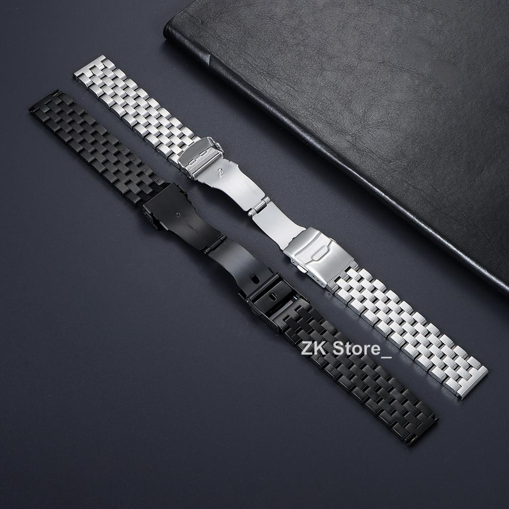 Для Seiko Браслет Полностью Литой Ремешок из Нержавеющей Стали 18мм 20мм 22мм 24мм Ремешок для Часов Плоский Конец Мужской Наручный Браслет с Инструментом Аксессуары