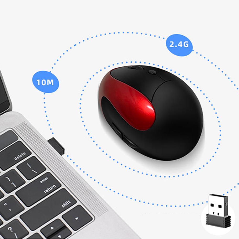 Ergonomic Mouse Rechargeable Wireless Mouse with 6 Buttons and 3 Adjustable