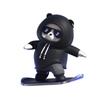 Cool Skateboarding Bear Car Dashboard Decoration - Cute Interior Ornament Swing Toy - Non-Blocking Car Accessory