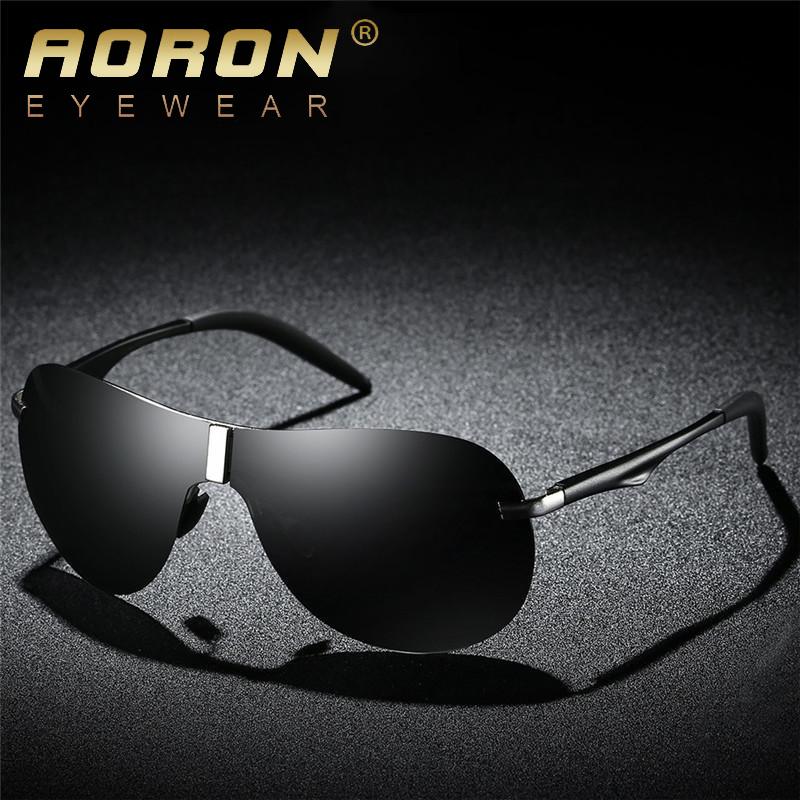 Мужские поляризационные солнцезащитные очки в алюминиевой оправе ночного видения, уличные модные солнцезащитные очки для вождения, рыбалки, солнцезащитные очки