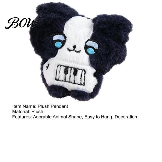 Dog Keychain Pendant Animal Plush Toy with Ball Chain, Cartoon Cat Backpack Accessory Pendant, Stuffed Charm for and Handbags Key Ring