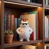 Yousheng Забавная Крутая Статуэтка Кота 3D Печатный Милый Кот в Солнечных Очках Фигурка Причудливый Котенок Украшение для Офисного Стола Подарки для Любителей Кошек