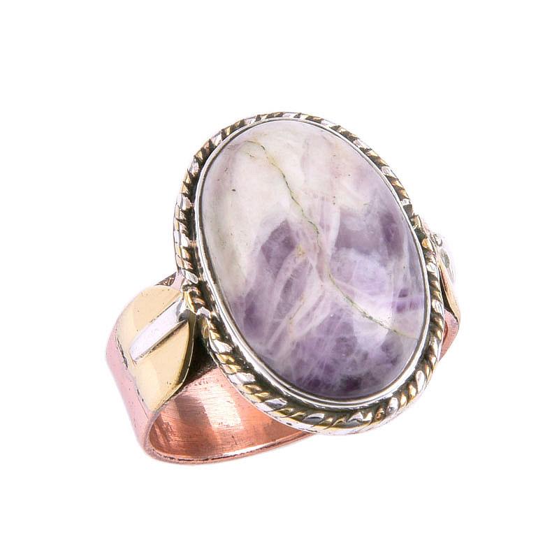 Кольцо в подарок из серебра 925 пробы с натуральным драгоценным камнем Тиффани S.7 R0d38