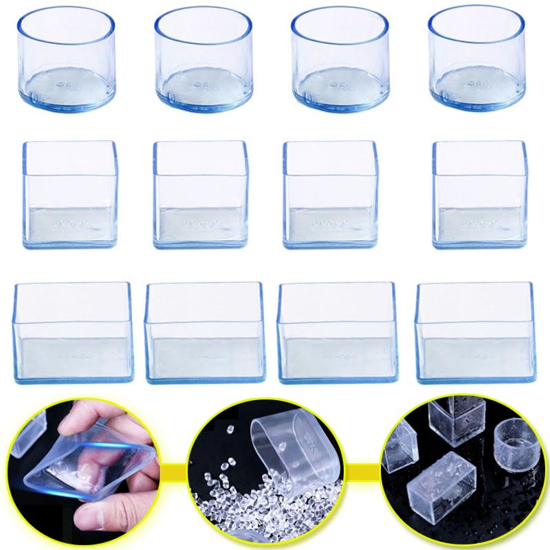 Абсолютно новые резиновые накладки на ножки стульев, нескользящие чехлы для ножек стола, носки, защитные накладки на пол, заглушки для труб, мебельные ножки, 4 шт.