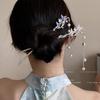 2025 New Flower Hairpin For Women Elegant Floral Butterfly Pearl Tassel Hair Stick Trendy Jewelry Hair Accessories Hair Clips