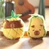Plush Pineapple Capybara Keychain With Soft Short Pile For Bag Decor And Collectors