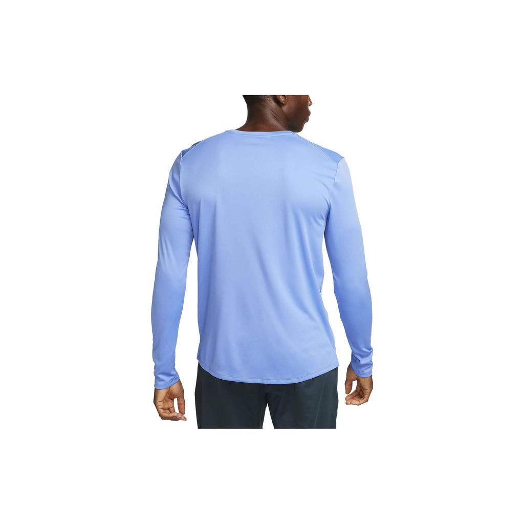 Nike Футболка с длинным рукавом и принтом букв, с круглым вырезом, мужская, цвет синий FD2699-450