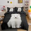Samoyed Dog Duvet Cover King Queen Size Lovely Smile Pet Puppy Bedding Set Adults Women Cute White Animal Polyester Quilt Cover