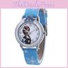 Cute Frozen Cartoon Quartz Watch For Boys And Girls With Colorful Pu Leather Strap And Life Waterproof Feature