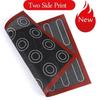 Silicone 30x40cm Two Sided In One Printing Macaroon Puff Baking Mat Non Stick Pastry Oven Cake Perforated Sheet Liner Mat