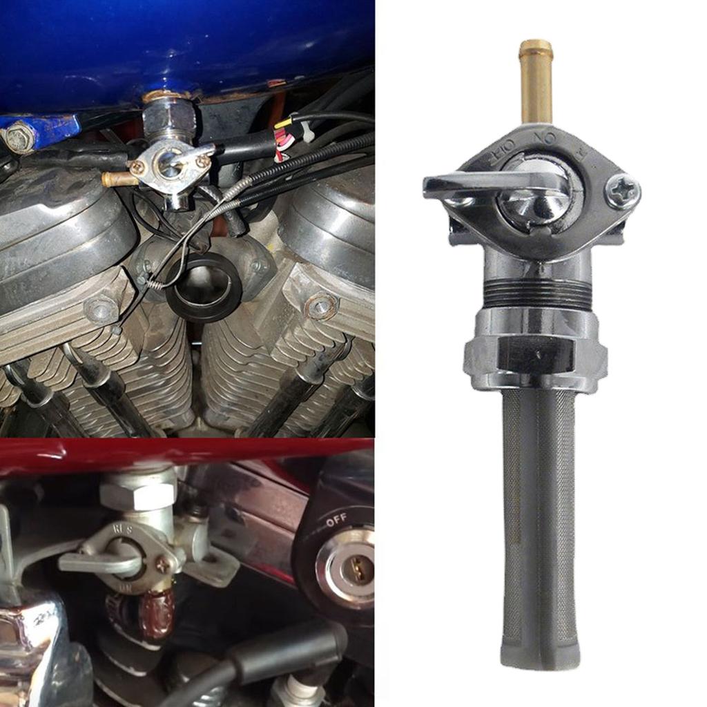 Gas Fuel Petcock Shut Off Valve Switch Fit for Big Twin Sportster Cross Bones Dyna Electra Glide Fatboy Heritage Softail