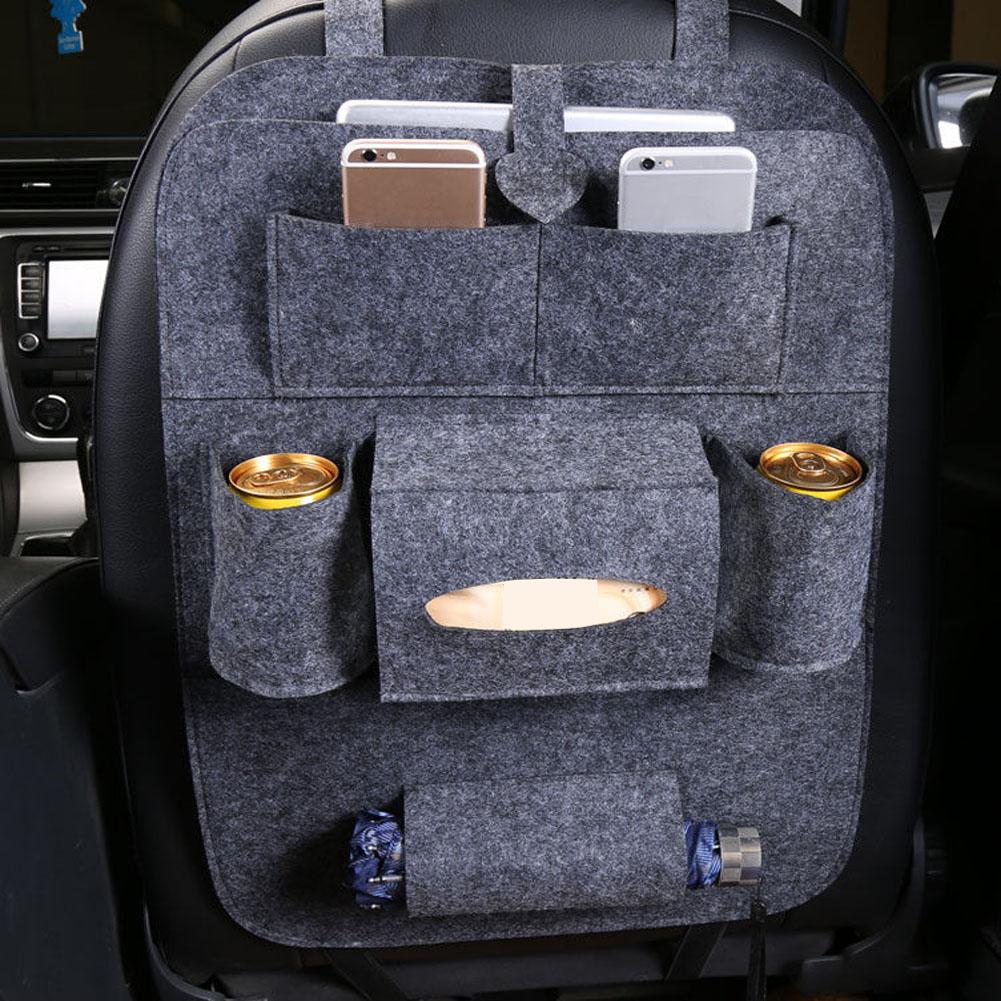 Car Seat Backrest Protector Multi-functional Storage Bag Universal Car Back Seat Storage Bag Organizer Car Accessories