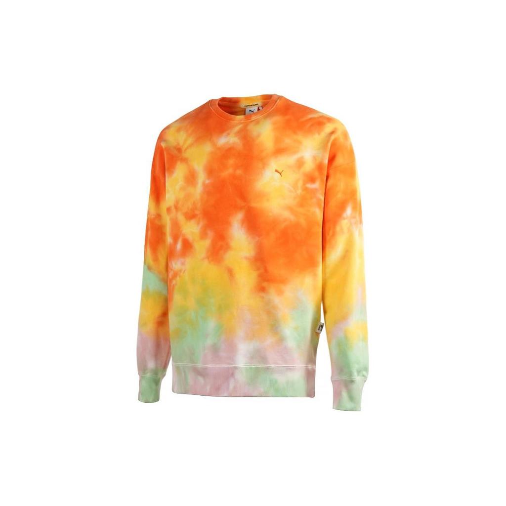 Puma Gradient Casual Design Round Neck Long Sleeve Sweatshirt Unisex Sweatshirt Orange 539579-23