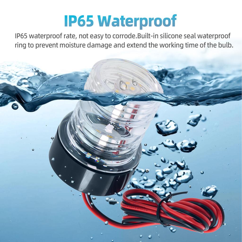IP65 Waterproof Degree LED Boat Navigation 12~24V Light Lamp Sailing Signal Light Boat Accessories for Yacht Marine Anchor