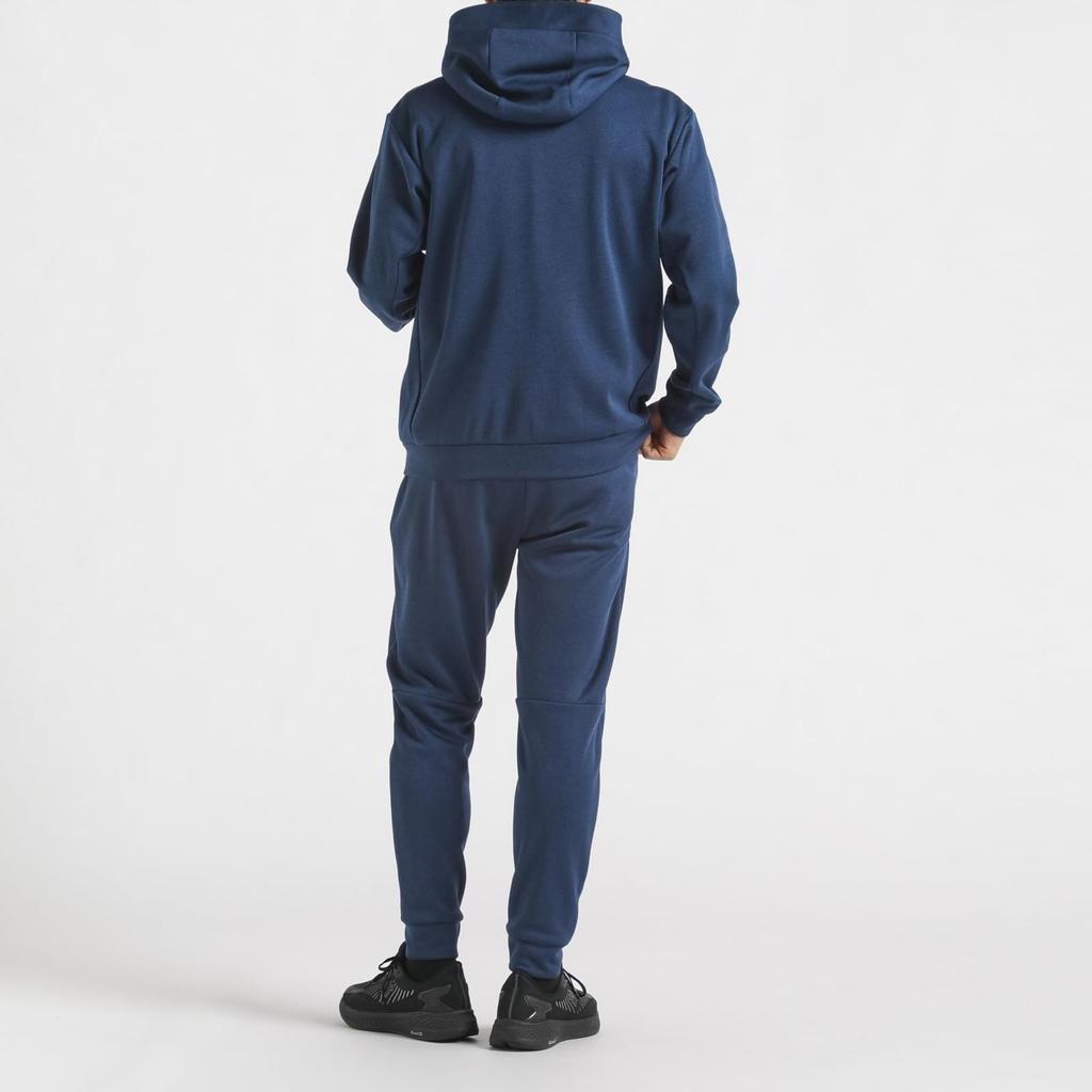 Толстовка Descente Худи на молнии Стрейч Тренировочная Беговая Темно-синяя 2L [Move Sports]