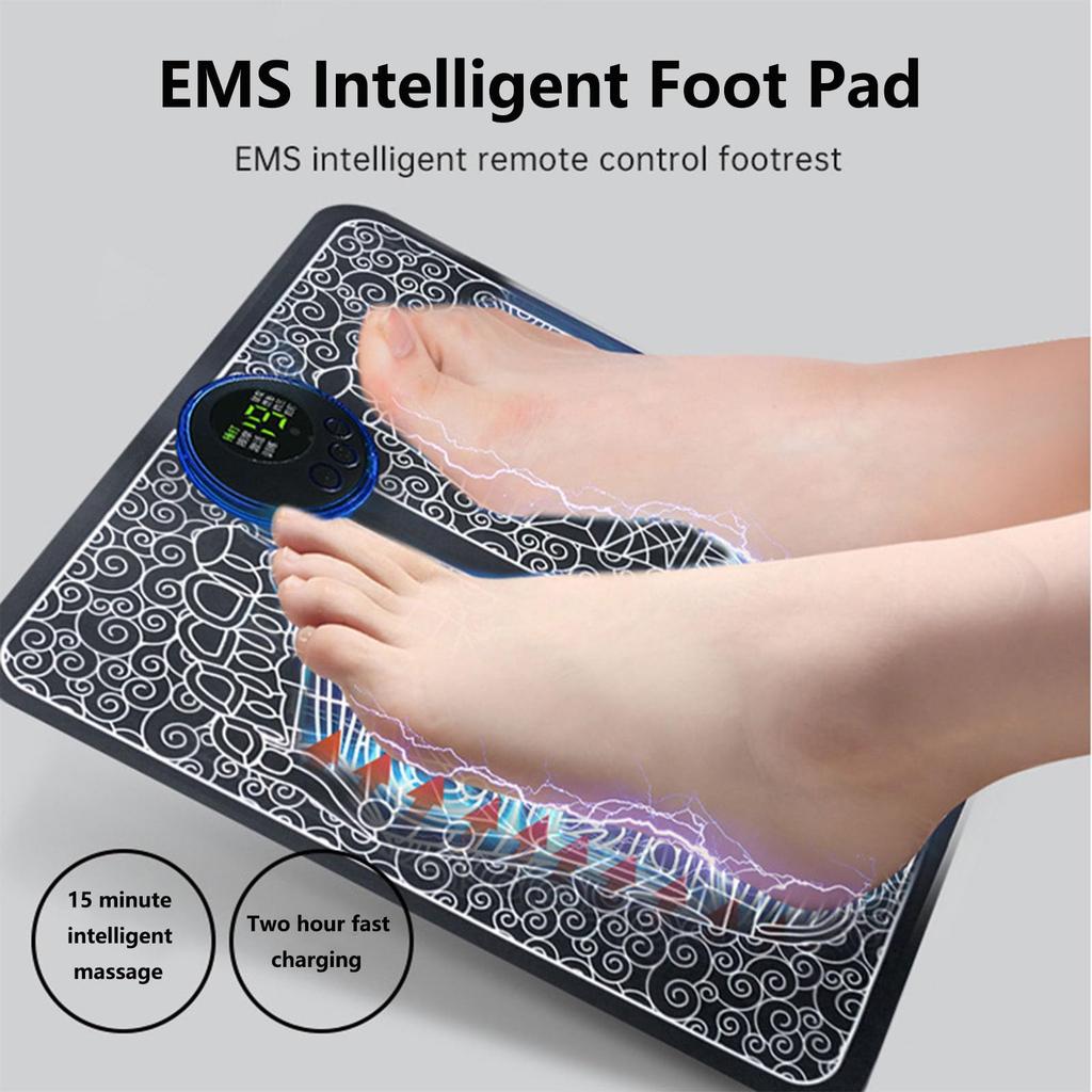 Foot Massager For Muscle Relaxation, 8 Modes And 19 Of Massage Intensity, LCD Display, USB Charging