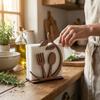 Rustic Paper Towel Rack Farmhouse Style Napkin Stand Vertical Tissue Dispenser  Home Restaurant