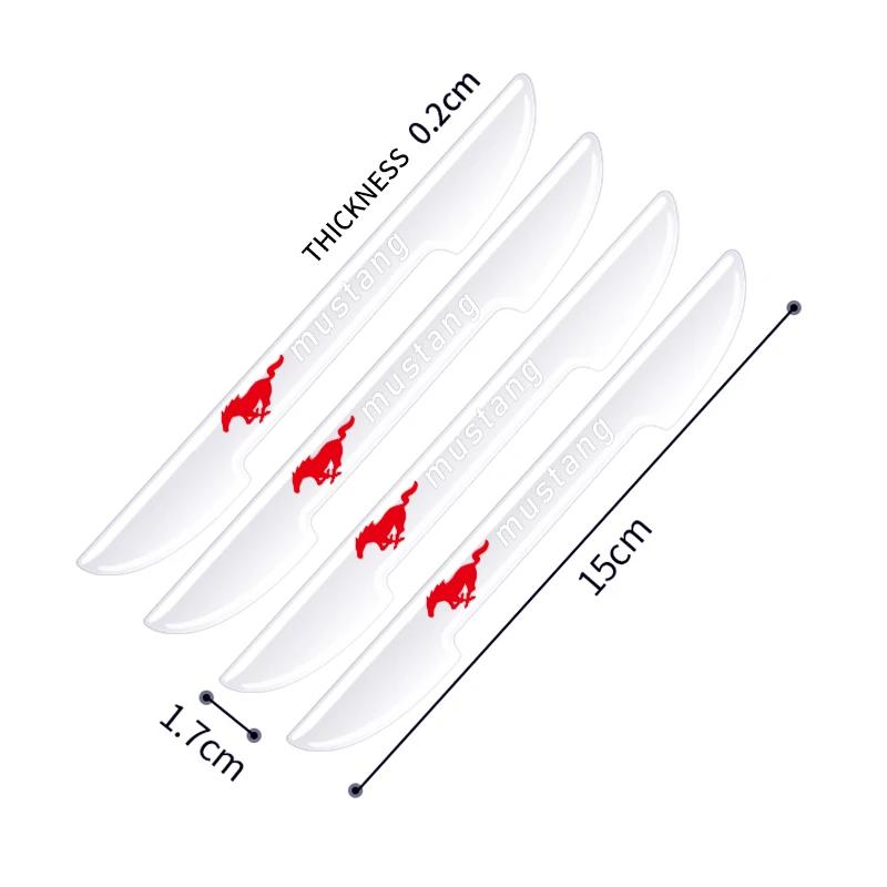 Car Sticker Hot For Ford Car Door Transparent Anti Collision Protector Bar Stickers for Ford Mustang Shelby GT Cobra Mujer GT500