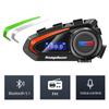 With Red/Blue LED Light FM Radio Bluetooth Helmet Headset Motorcycle Wireless Handsfree Auto/Manual Answer Moto Earphone