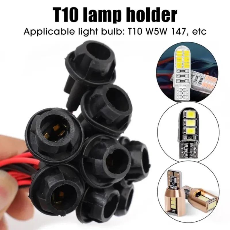 T10 W5W Automotive Wedge Bulb Socket Adapter Extended LED Bulb Socket Adapter Wedge Base Bulb Plug Lights Base Accessories