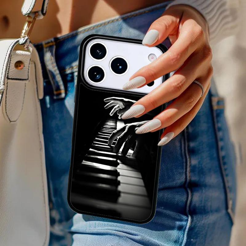 Музыкальный Пианино Элегантный Чехол Для Телефона Для iPhone 17 Air 14 15 13 12 Max Чехол Для Apple 16e 11 Pro Max Plus Coque