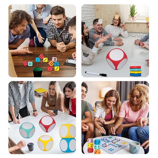 6/8CM Giant EVA Foam Dice Rounded Corner Six-Sided Large Dice Gaming Dice Toy Board Game Prop Game Casino Themed Party Decoration