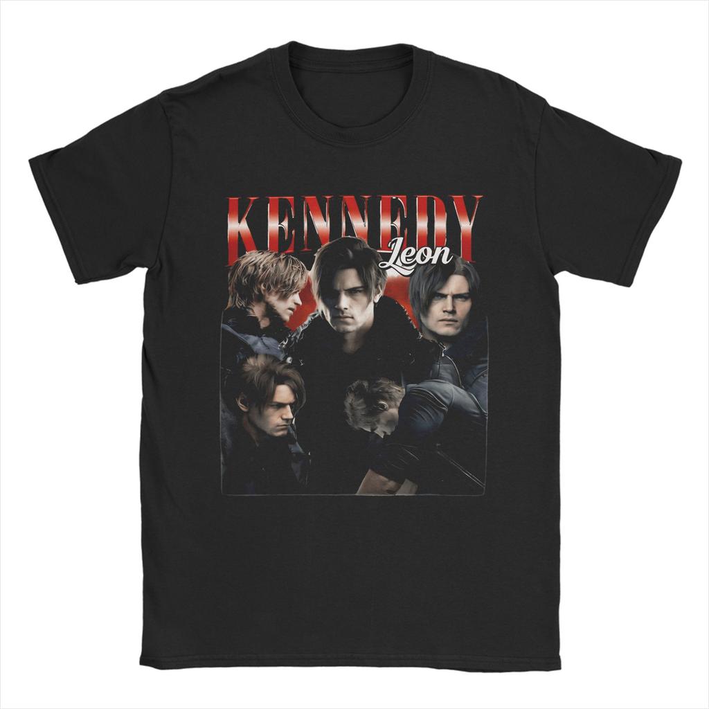 Футболка Leon Kennedy Girl Dinner Пляжные Хиппи Футболки Унисекс 100% Хлопок Круглый Вырез 4XL 5XL 6XL Топ Футболки Короткий Рукав Y2K Ретро Футболка