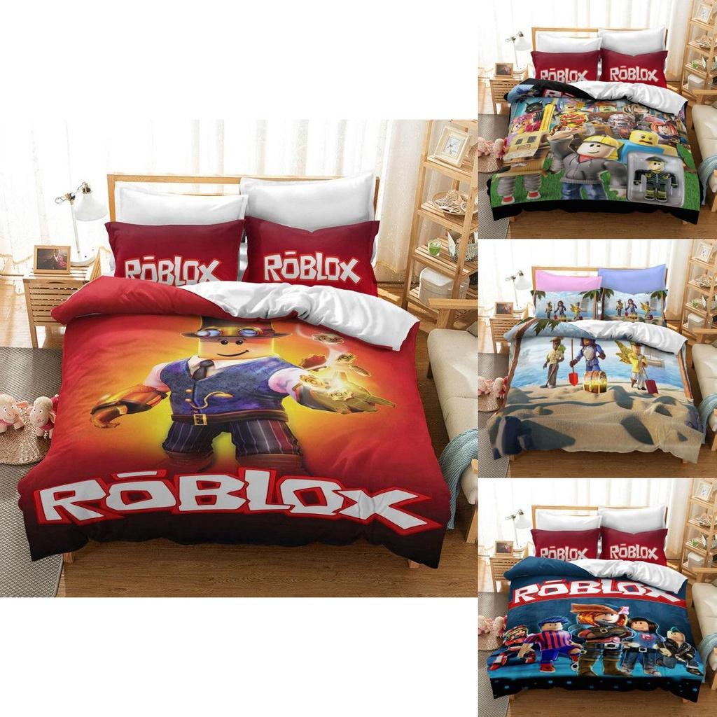 Стильный постельный комплект Roblox с 3D игровым принтом для размеров Кинг, Квин, Твин и Фулл