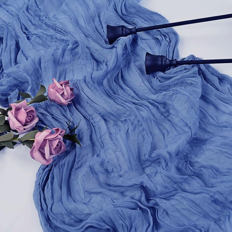 Бежевая дорожка для стола из марли, деревенская прозрачная скатерть в стиле бохо, свадебное украшение, скатерть для детского душа, рождественских вечеринок по случаю дня рождения