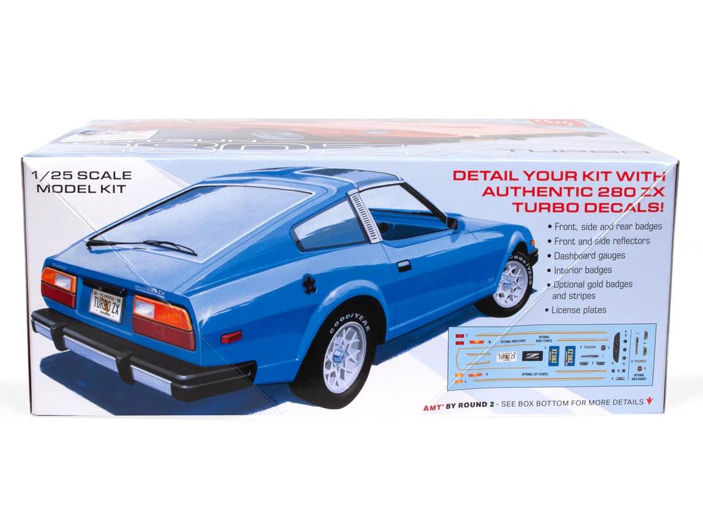 AMT Scale Datsun 280ZX Turbo with Plastic Model Kit AMT1372 1/25 T-Roof