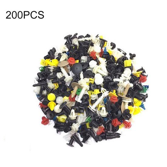 200Pcs Universal Mixed Color Car Fastener Bumper Door Panel Clips Rivets for Trains