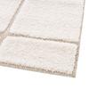 Tapis salon doux à relief géométrique blanc 160x230