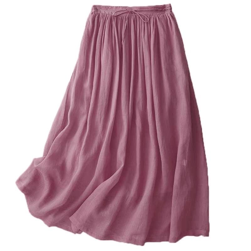 Свободная двухслойная юбка с эластичной талией и широкими штанинами