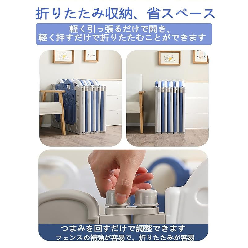 BQKOZFIN манеж складной с дверью и панелью для игрушек 140x140x63 см детский круг детский забор компактный Удобное хранение Форму можно свободно менять Набор из 14 шт.