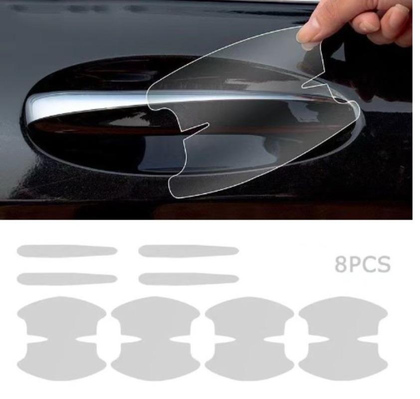 Car Door Handle Antiscratch Stickers Car Handle Bumper Protection Strip Universal Invisible Paint Protection Film Stickers