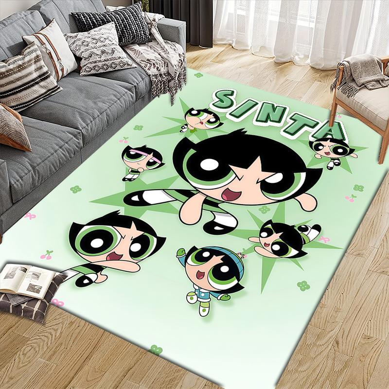 Powerpuff Girls Buttercup Cool Area Rug, Powerpuff Girls Fan Cozy Carpet, Perfect Gift.chl