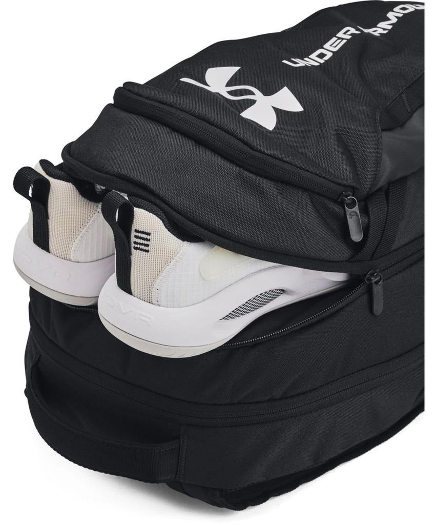 UA Hustle Backpack ONESIZE [Under Armor] 6.0 Black/Black/White