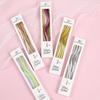 6 Pcs Curve Wedding Birthday Candle Party Cake Decoration Pencil Golden Paraffin Supplies DIY Bake Boy Girl Home Tools