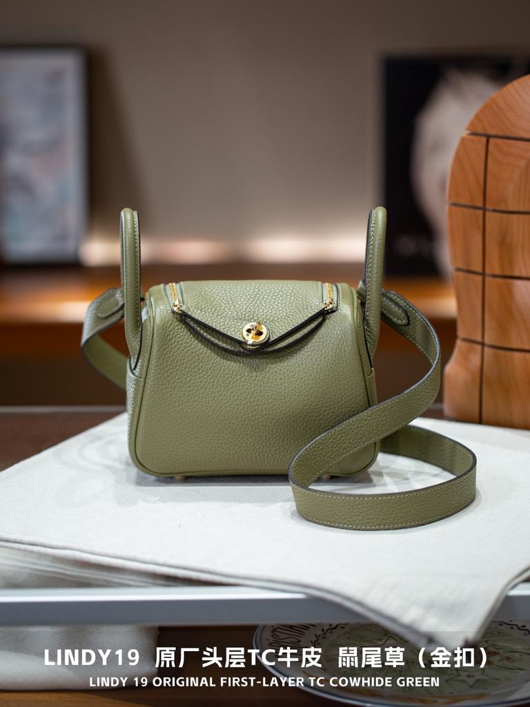 19cm TC Leather Card Case Real Leather Doctors Bag Five Gold Handheld Crossbody Single Shoulder Womens Bag Fashion