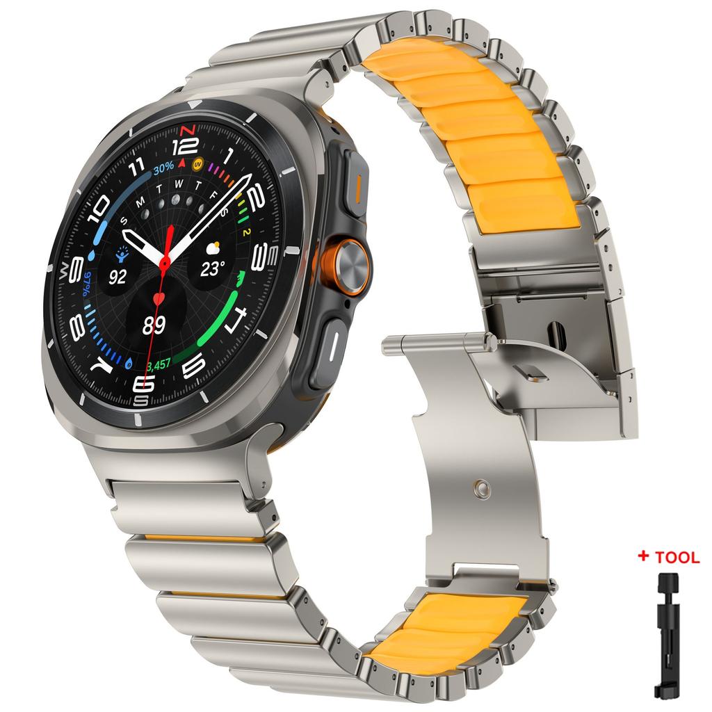 Титановый ремешок для Samsung Galaxy Watch 8 44 мм 40 мм 8 Classic 46 мм Браслет Металлический деловой ремешок для Galaxy Watch Ultra 2025