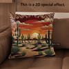 D Southwestern Desert Sunset Boho Pillow Covers Pattern Cushion Cover Suitable For Sofa Bedroom Car Pillow Cover