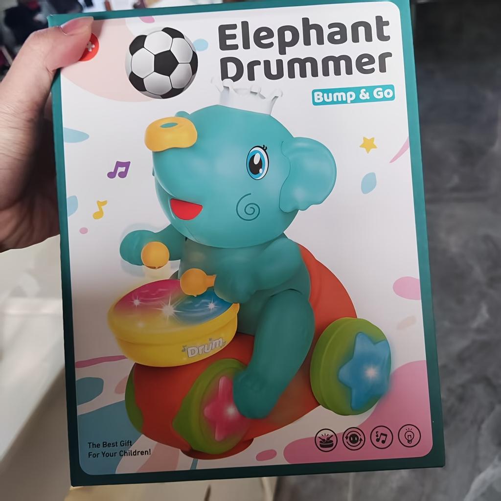 Elephant Drum,Ball Game Toy for Youngsters,Fun Early Learning Puzzle with Cartoon Elephant, Battery Operated,AA Batteries Not Included,Elephant Gifts