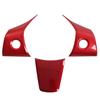 3PcsSet Red Steering Wheel Cover Trim Car Interior Decoration Stickers Replacement for Tesla 3Y