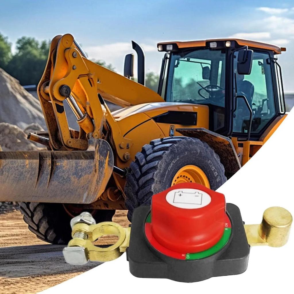 Universal Pure Brass Car Battery Disconnect Switch, Fits 12V-48V Trucks & Automobiles