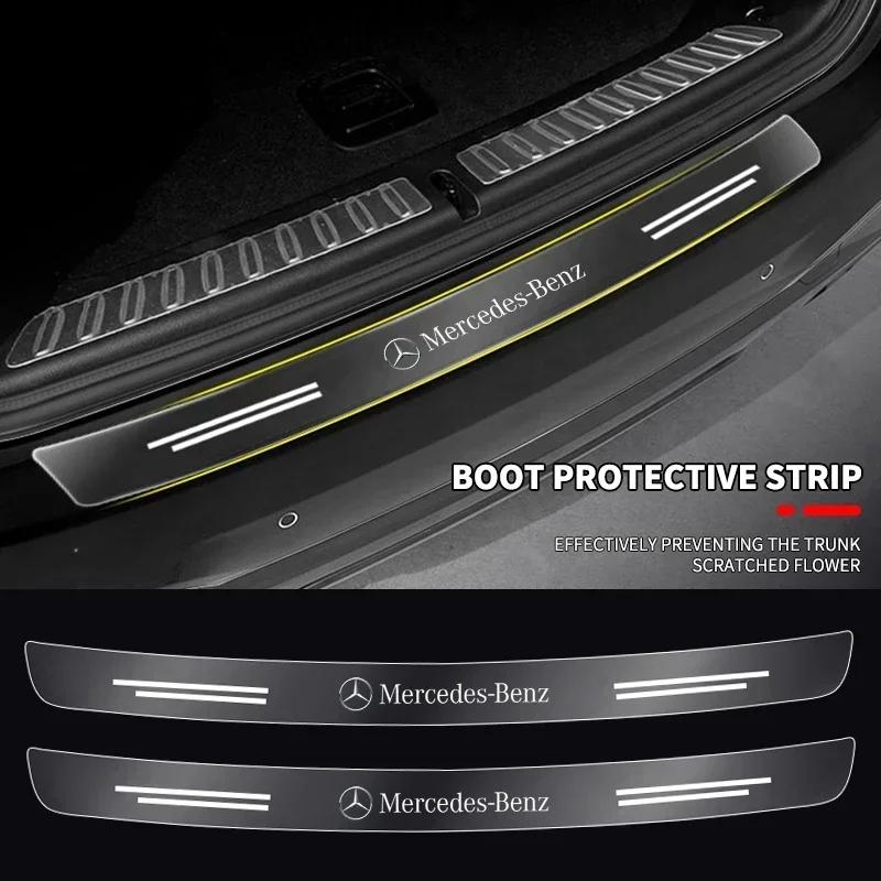 AABIG1 Car Rear Bumper Trunk Load Edge Protector Guard Trim Transparent Sticker For Mercedes benz A B R G Class GLK GLA w204 W251 W463