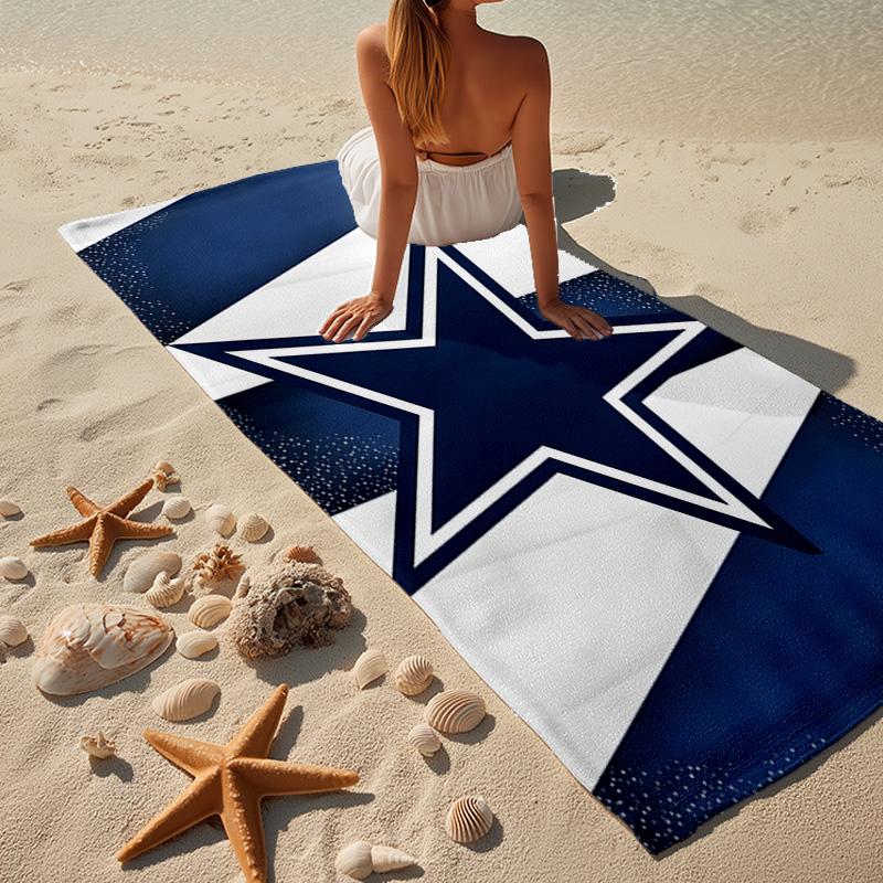 Пляжное полотенце Dallas Cowboys из микрофибры, легкое и быстросохнущее, для летних путешествий, незаменимое для пляжа, бассейна