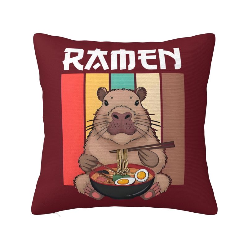 Custom Funny Colourful Capybara Printed Pillow Case xcm Decoration Nordic Outdoor Cushions Square Pillowcase