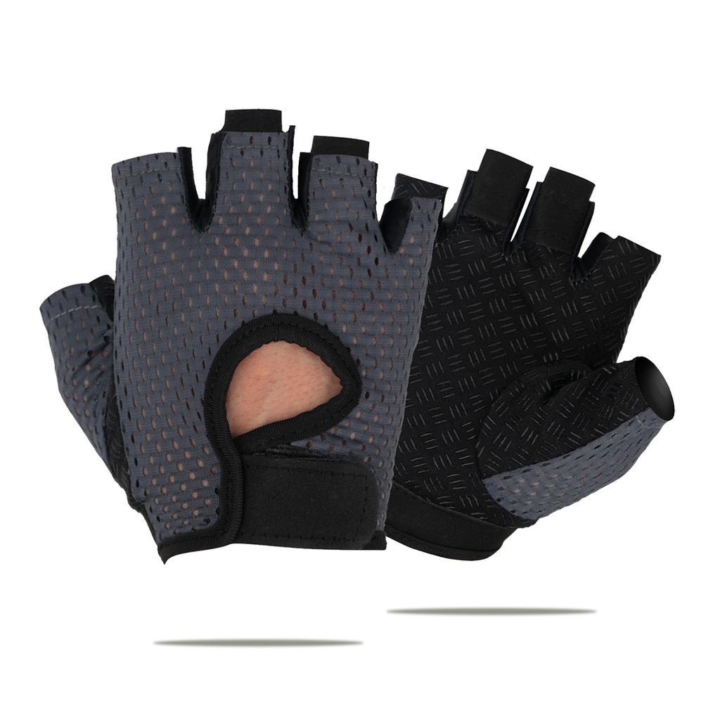 Sport Gloves Breathable Anti-Slip Cycling Fingerless Gloves Gym Training Fitness Ice Silk Gloves Men Women Weightlifting Gloves