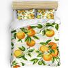 Summer Fruit Strawberry Leaf Repeat 3pcs Bedding Set For Bedroom Double Bed Home Textile Duvet Cover Quilt Cover Pillowcase